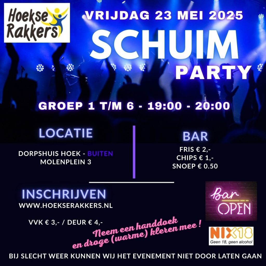 Schuimparty – Groep 1 t/m 6
